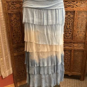 Tempo Paris Ombre Silk Layered Skirt Sz Medium